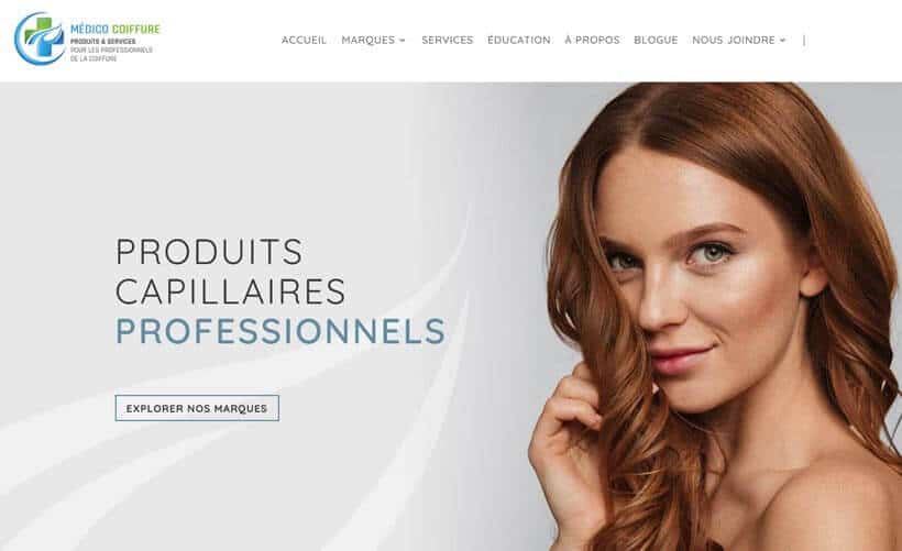 Conception de site web de Médico Coiffure