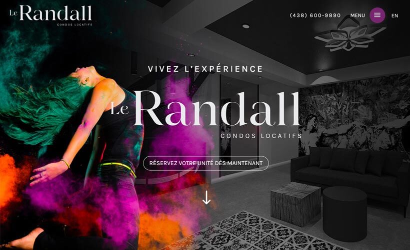 Création site web Le Randall - Condos locatifs