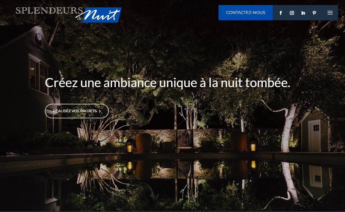 Conception site web Splendeurs de Nuit