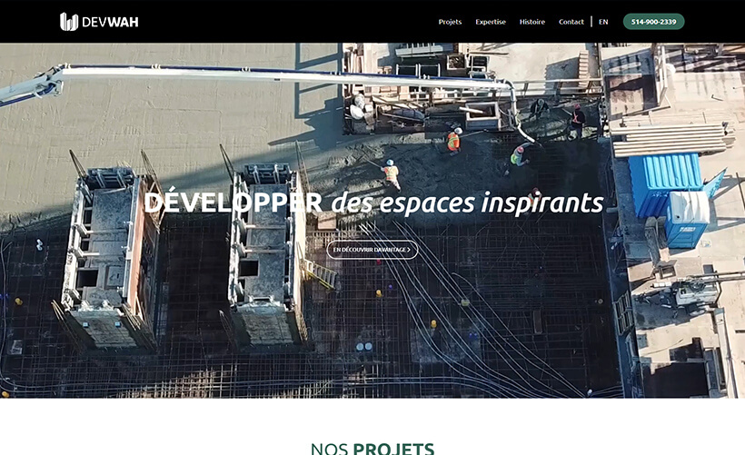 Conception de site web de Devwah