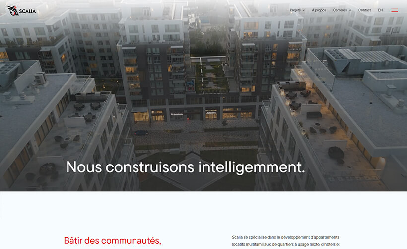 Developpement de site web de Scalia