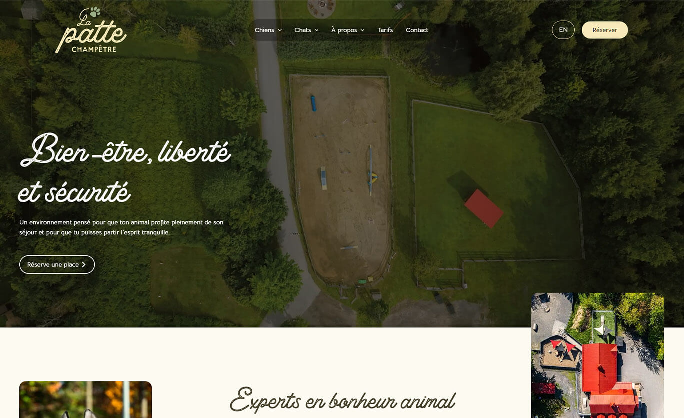 refonte du site web La patte champêtre